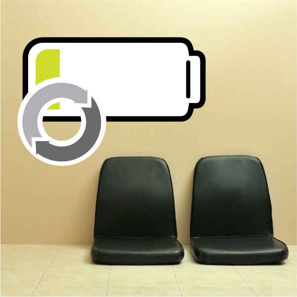 Image of Battery One Bar Charging Sticker