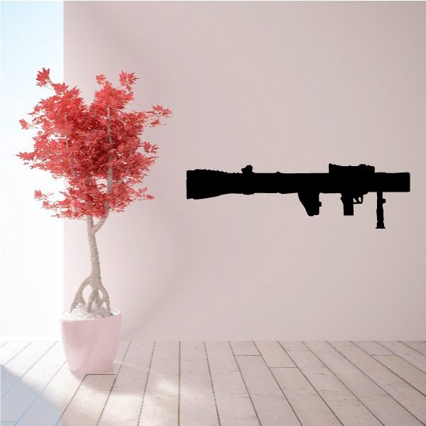 Bazooka decal with black launcher silhouette