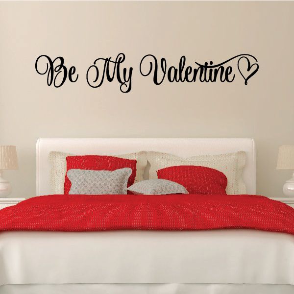 Image of Be My Valentine with Hearts Decal