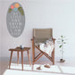 Oval inspirational sticker with text 'Be still and know that I am God' and floral icons