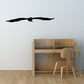 Beach seagull wall decal showing a black flying seagull silhouette