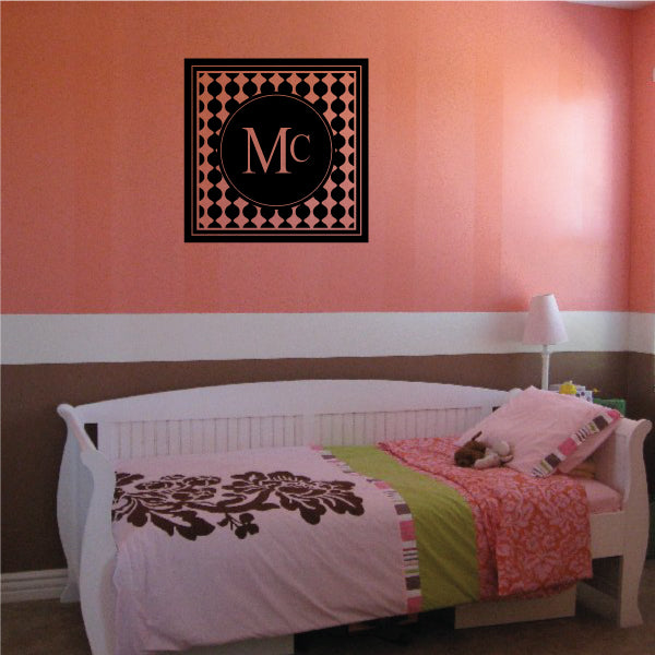 Image of Bead Monogram Decal