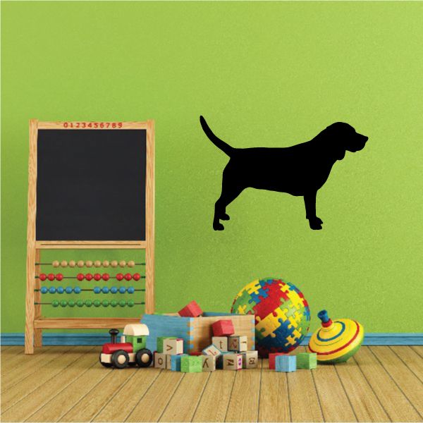 Black beagle dog silhouette decal