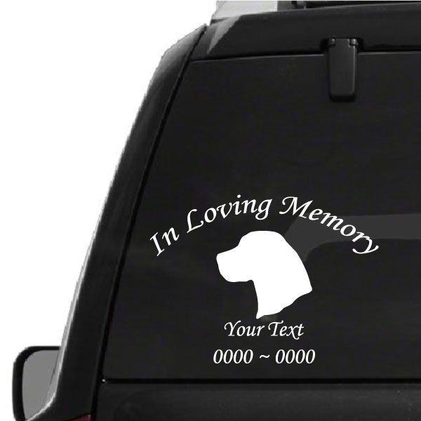 Image of Beagle Dog Custom In Loving Memory Decal