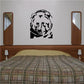 Bear head decal, black silhouette on light wall