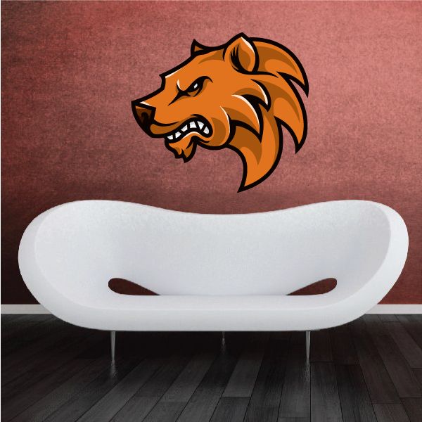 Image of Bear Mascot Wall Decal - Vinyl Car Sticker - Uscolor020