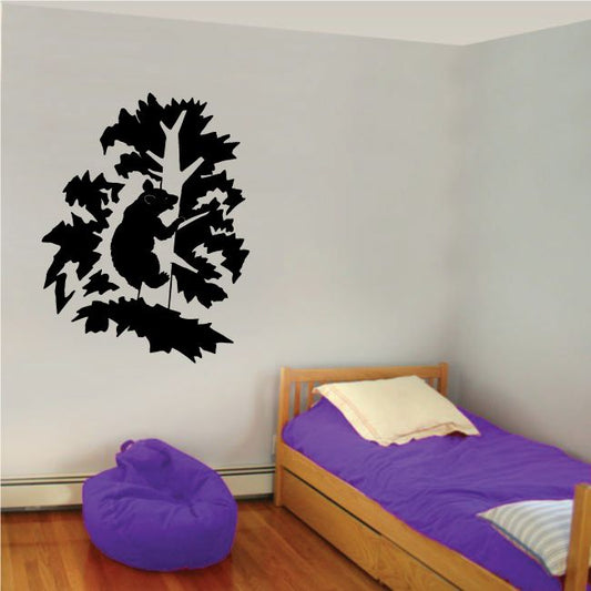 Image of Bear On Tree Decal