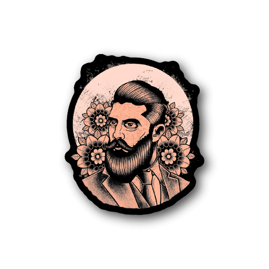 Image of Bearded Man Sticker