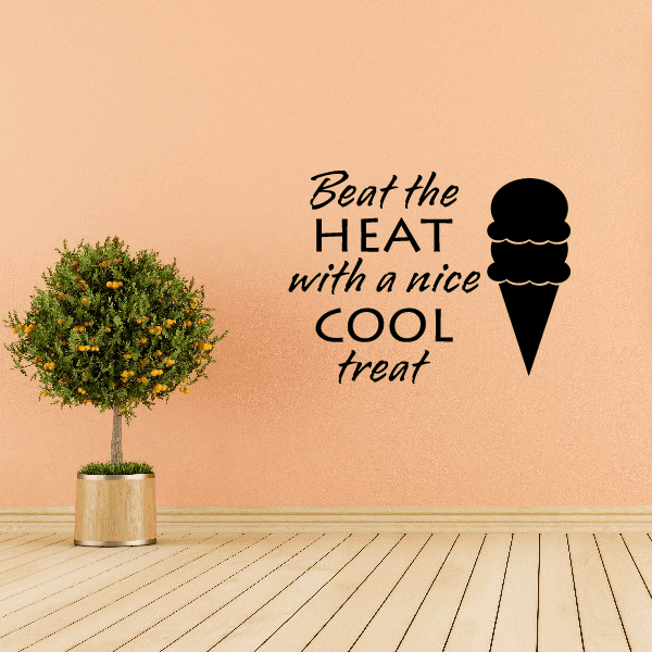 Ice cream wall decal: Beat the HEAT with a nice COOL treat
