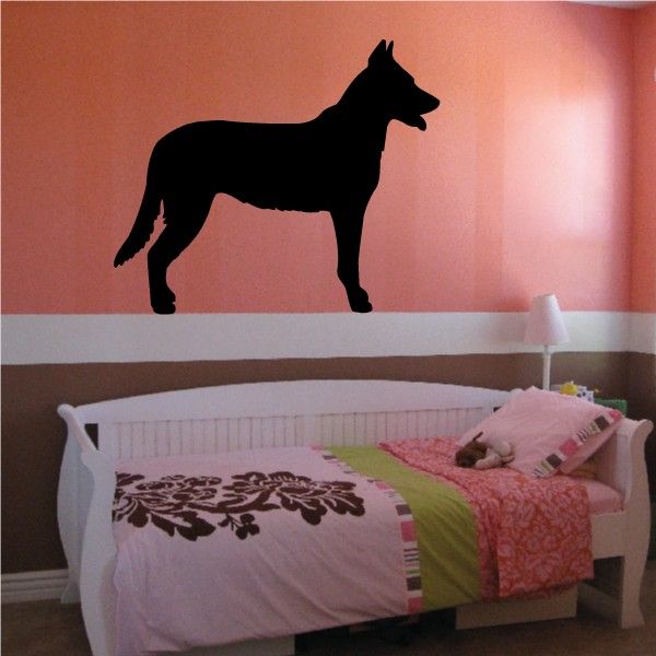 Black Beauceron dog wall decal silhouette