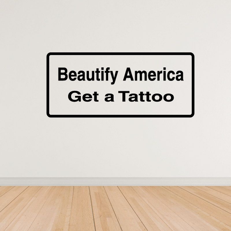 Image of Beautiful America get a tattoo Decal