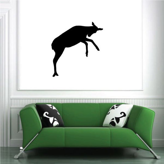 Image of Beautiful Elk Cow Jumping Decal