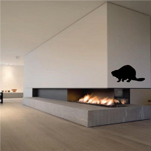 Image of Beaver Silhouette Decal