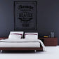 Inspirational wall decal with decorative quote: 'Heaven' in our home