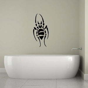 Black bee beetle wall decal with stylized insect wings for wall decor