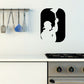 Black vinyl silhouette decal with two person figures