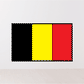 Belgium flag sticker with vertical black, yellow, and red stripes