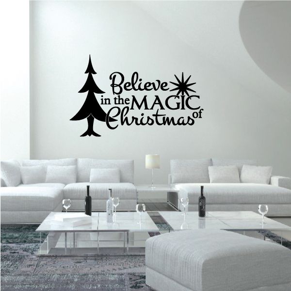 Image of Believe In The Magic Of Christmas Quote Wall Decal