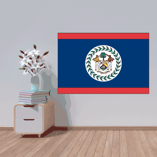 Image of Belize Flag Sticker 