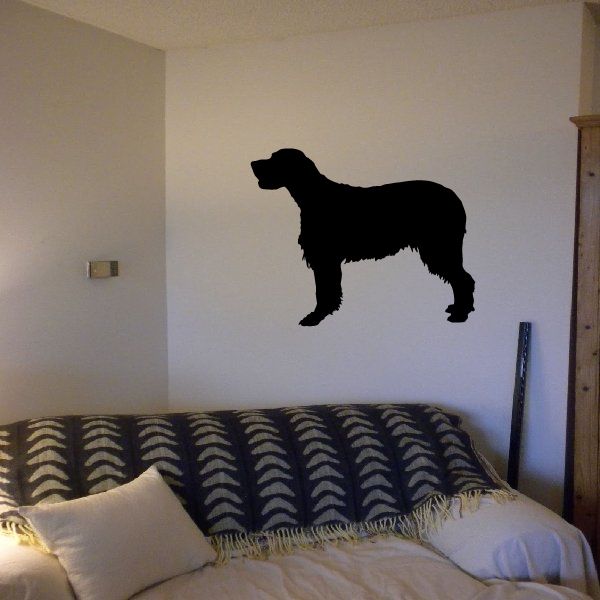 Black dog silhouette wall decal