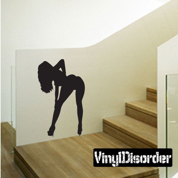 Image of Bent Over Stripper Silhouette Decal