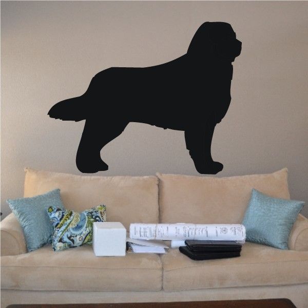 Bernese Mountain Dog decal, black dog silhouette