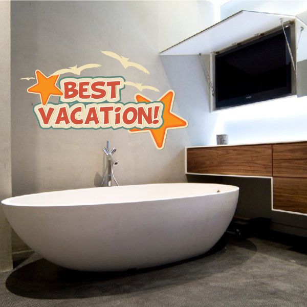Image of Best Vacation Summer Quote Wall Decal - Vinyl Decal - Car Decal - Idcolor029