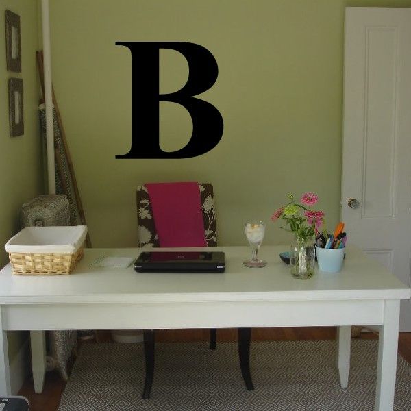 Large black beta Greek letter decal