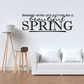 Spring wall decal with "beautiful" script and large "SPRING" typography