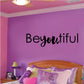 BeYouTiful wall decal with bold black text reading “BeYouTiful”