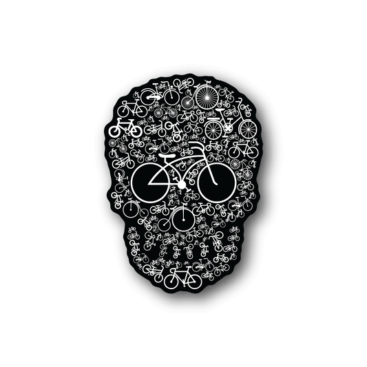 Image of Bicycle Skull Sticker