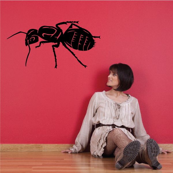 Large black ant decal sticker