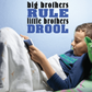 Wall decal with text: big brothers rule, little brothers drool