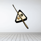 Billiard cue stick and ball rack sticker
