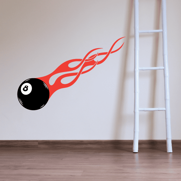 Image of Billiard Flaming 8 Ball Sticker