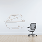 Billiard table wall decal with pocket and rail outline