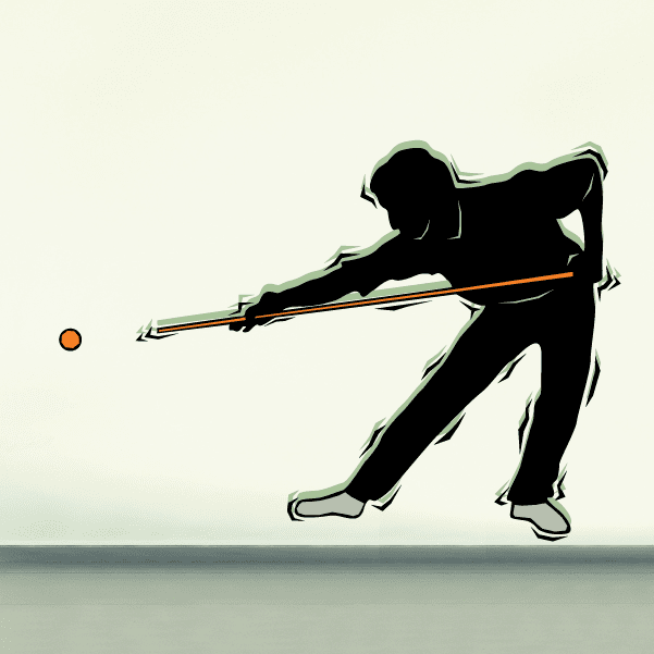 Image of Billiard Standing Shaking Decal