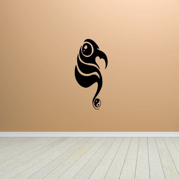 Image of Bird and Yin Yang Decal