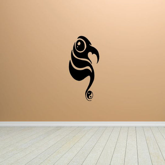 Image of Bird and Yin Yang Decal