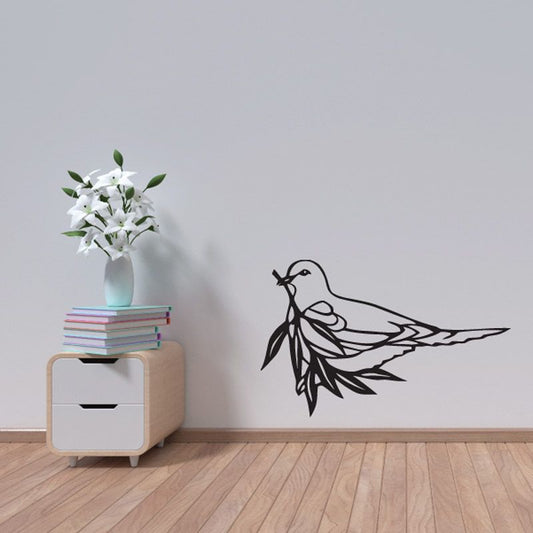 Image of Bird Carrying Twig Decal