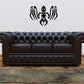 Bird skeleton wall decal with black winged skeleton bird graphic