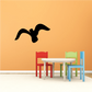 Bird soaring decal with black bird silhouette in midair flight