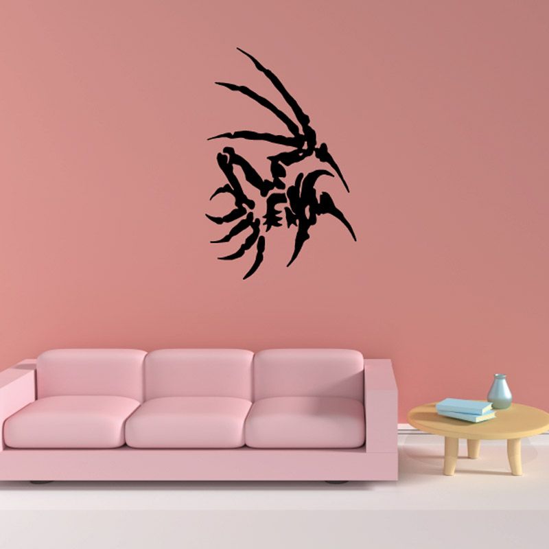 Bird wall decal with black flying bird silhouette