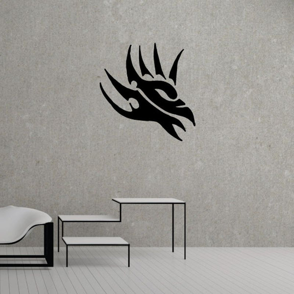 Black stylized bird wall vinyl decal