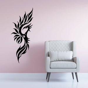 Bird wall decal with black bird silhouette