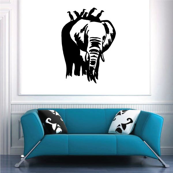 Image of Birds on Elephant Decal