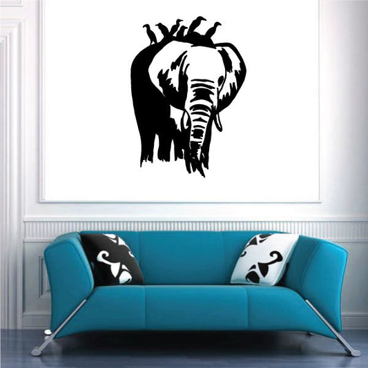 Image of Birds on Elephant Decal