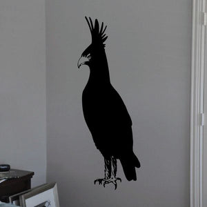 Bird wall decal with black cockatoo silhouette vinyl sticker for wall