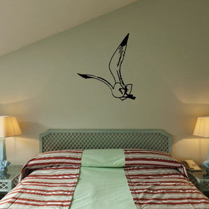 Bird silhouette wall decal in black, vinyl