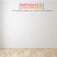 Birthdays and Anniversaries calendar printed die cut decal with months and text